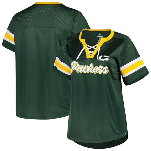 Officially Licensed NFL Women's Original Lace-Up T-Shirt, Packers