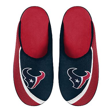 Youth FOCO Houston Texans Big Logo Color Edge Slippers