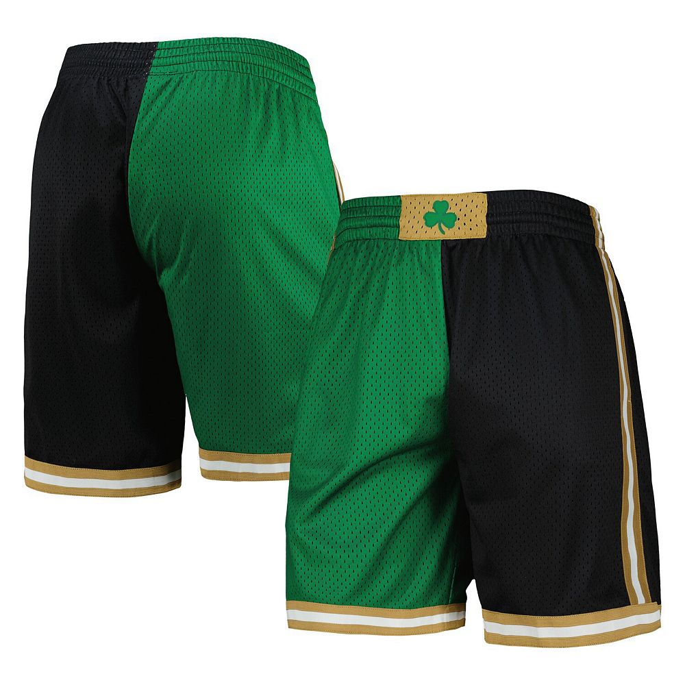 Men's Mitchell & Ness Kelly Green/Black Boston Celtics Hardwood