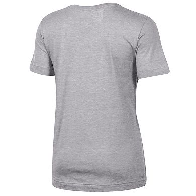 Women's Champion Heathered Gray Texas Longhorns Runnin' Horns V-Neck T-Shirt