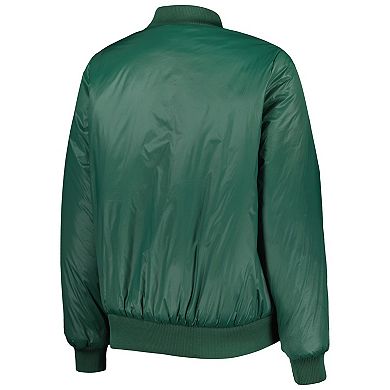 Women's G-III 4Her by Carl Banks Oatmeal/Green Green Bay Packers Switchback Reversible Full-Zip Jacket