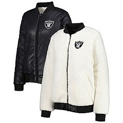  G-III Sports Men's Black/Charcoal Las Vegas Raiders Fast Pace  Reversible Full-Zip Jacket : Sports & Outdoors