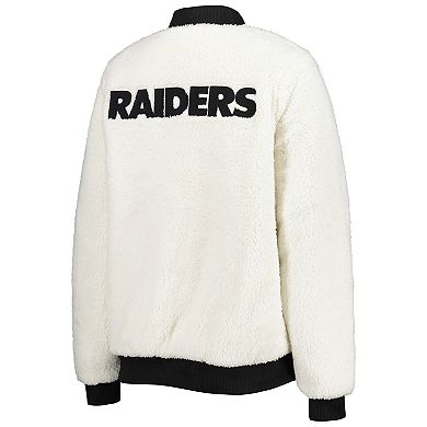Women's G-III 4Her by Carl Banks Oatmeal/Black Las Vegas Raiders Switchback Reversible Full-Zip Jacket