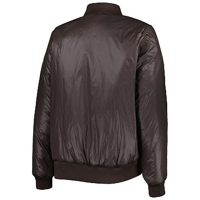 Women's G-III 4Her by Carl Banks Oatmeal/Brown Cleveland Browns Switchback Reversible Full-Zip Jacket