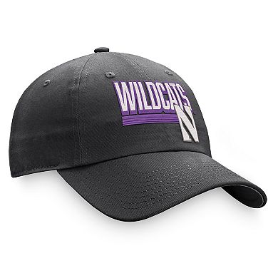 Men's Top of the World Charcoal Northwestern Wildcats Slice Adjustable Hat