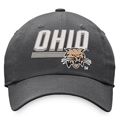 Men's Top of the World Charcoal Ohio Bobcats Slice Adjustable Hat