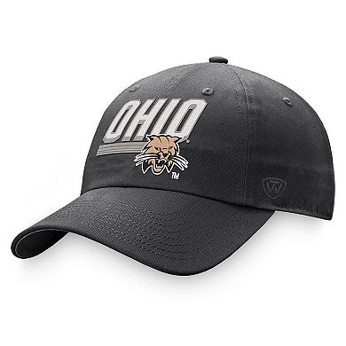Men's Top of the World Charcoal Ohio Bobcats Slice Adjustable Hat