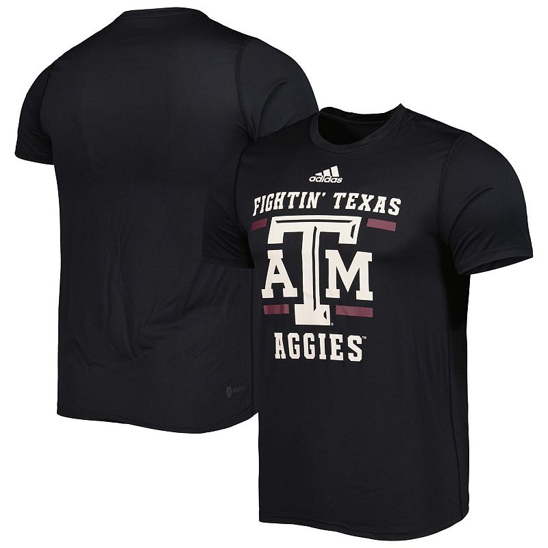 Mens adidas Black Texas A&M Aggies Alternate Uniform AEROREADY T-Shirt, Si