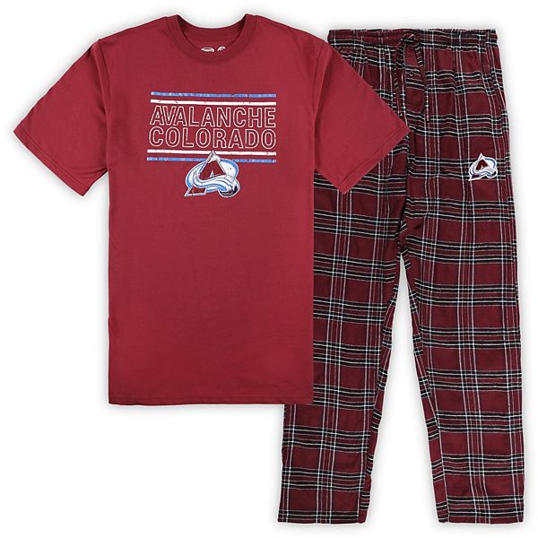 Men's Burgundy Colorado Avalanche Big & Tall T-Shirt & Pajama Pants ...