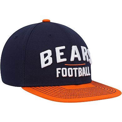 Youth Navy/Orange Chicago Bears Lock Up Snapback Hat
