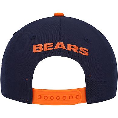 Youth Navy/Orange Chicago Bears Lock Up Snapback Hat