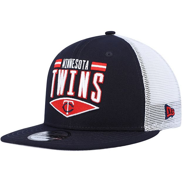 New Era Minnesota Twins Navy Trucker 9FORTY Adjustable Snapback Hat