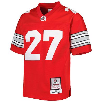 Youth Mitchell & Ness Eddie George Scarlet Ohio State Buckeyes Replica ...