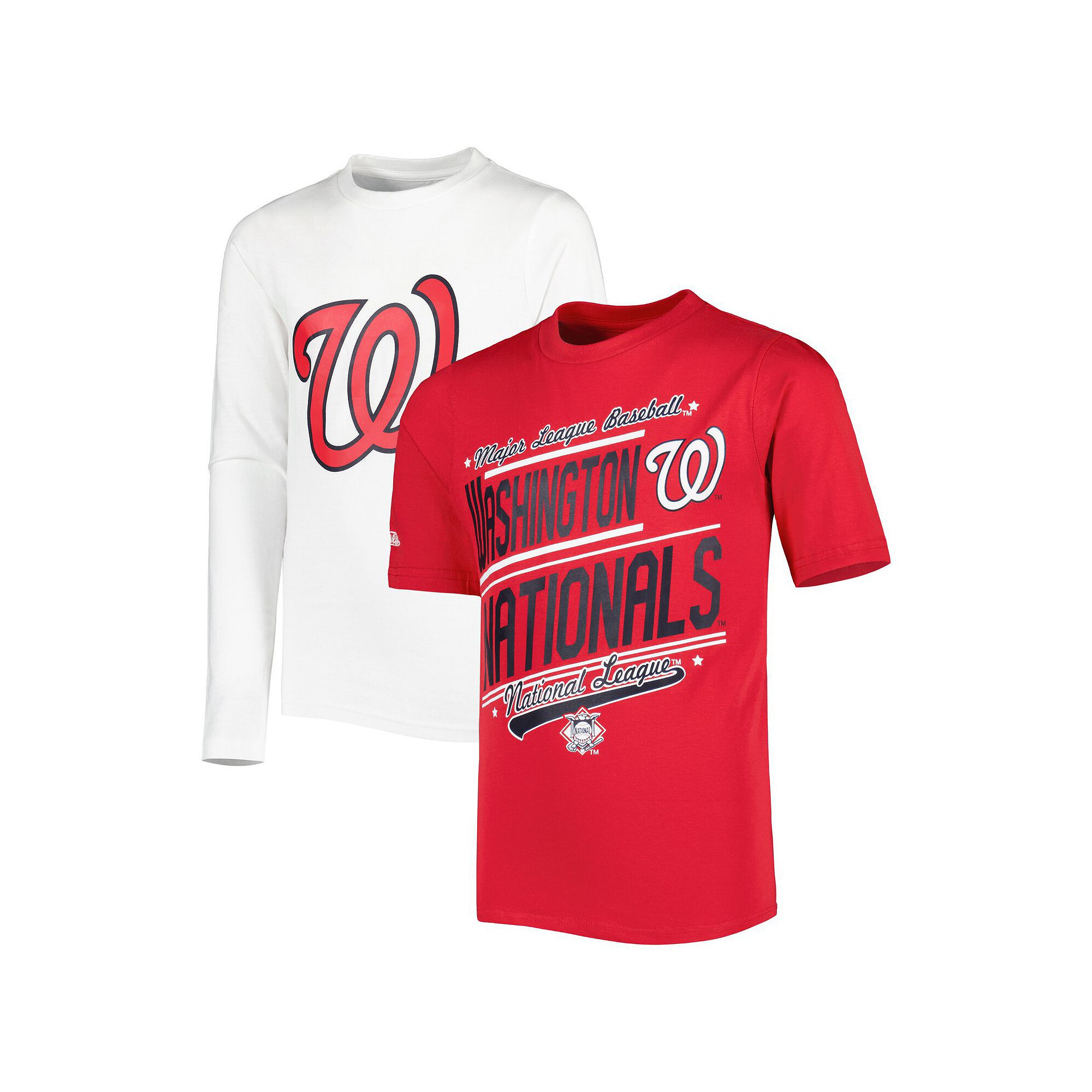 Youth Stitches Red/White Washington Nationals Combo T-Shirt Set, Boys, Siz