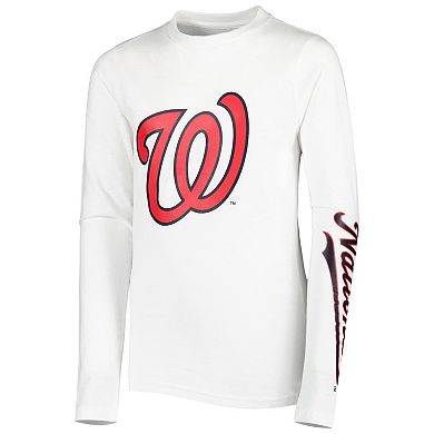 Youth Stitches Red/White Washington Nationals Combo T-Shirt Set