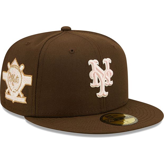 Men's New York Mets New Era Brown Pink Undervisor 59FIFTY Fitted Hat