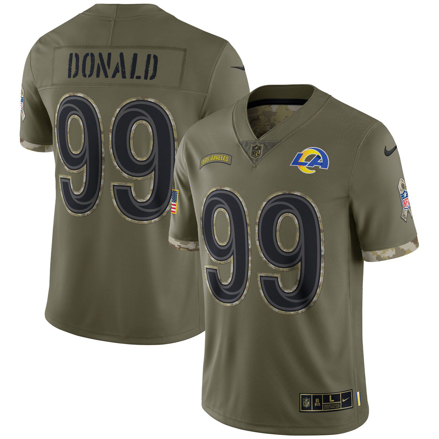 Men's Nike Aaron Donald Gray Los Angeles Rams Atmosphere Fashion Game Jersey Size: Medium