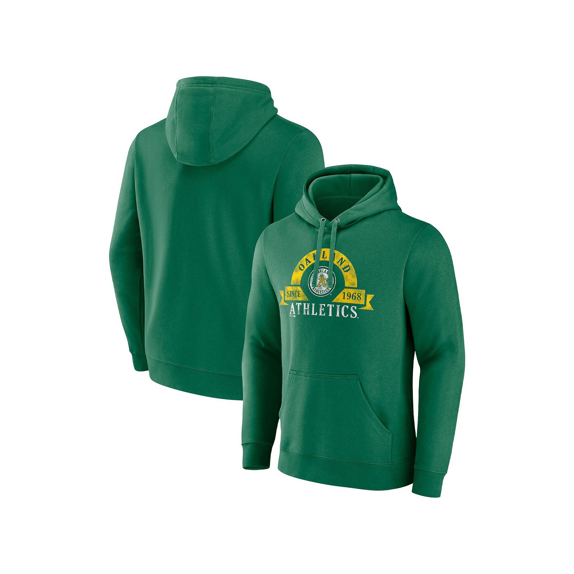 Mens Majestic Kelly Green Oakland Athletics Alternate Utility Pullover Hoo