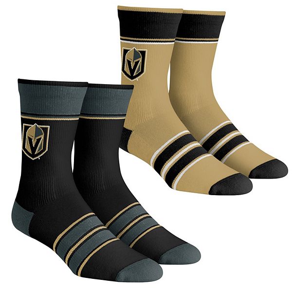 Youth Rock Em Socks Vegas Golden Knights MultiStripe 2Pack Team Crew