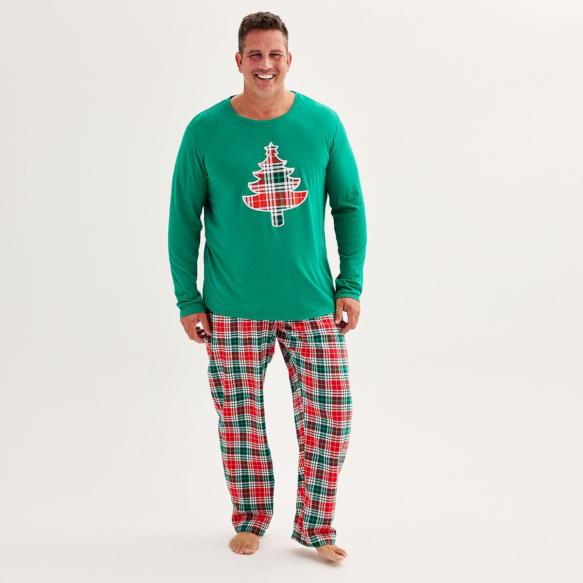 Big Tall Jammies For Your Families Merry Bright Tree Open Hem