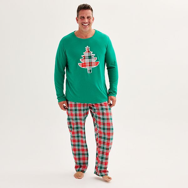 Big Tall Jammies For Your Families Merry Bright Tree Open Hem