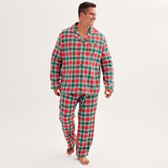 Men's Big & Tall Plaid Flannel Matching Family Pajama Set - Wondershop Green  XLT