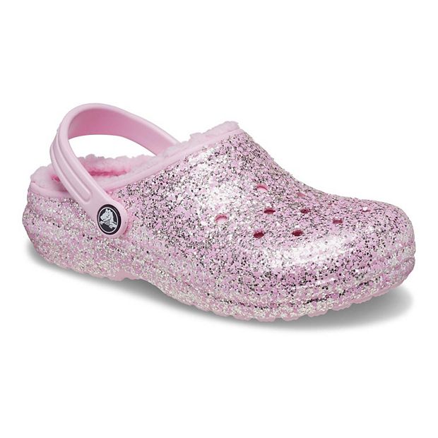 Crocs Classic Lined Kids Glitter Clogs