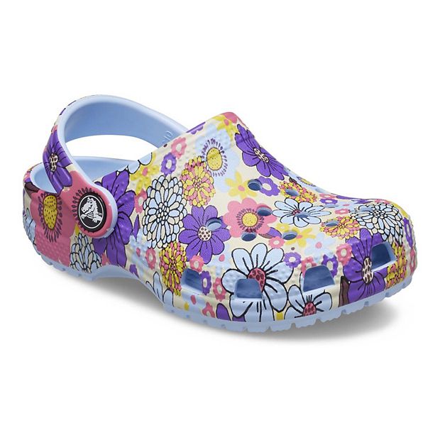 Crocs Classic Retro Girls Floral Clogs