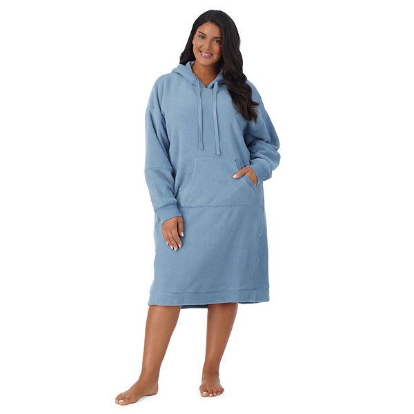 Plus Size Cuddl Duds® Fleece Hooded Midi Lounger