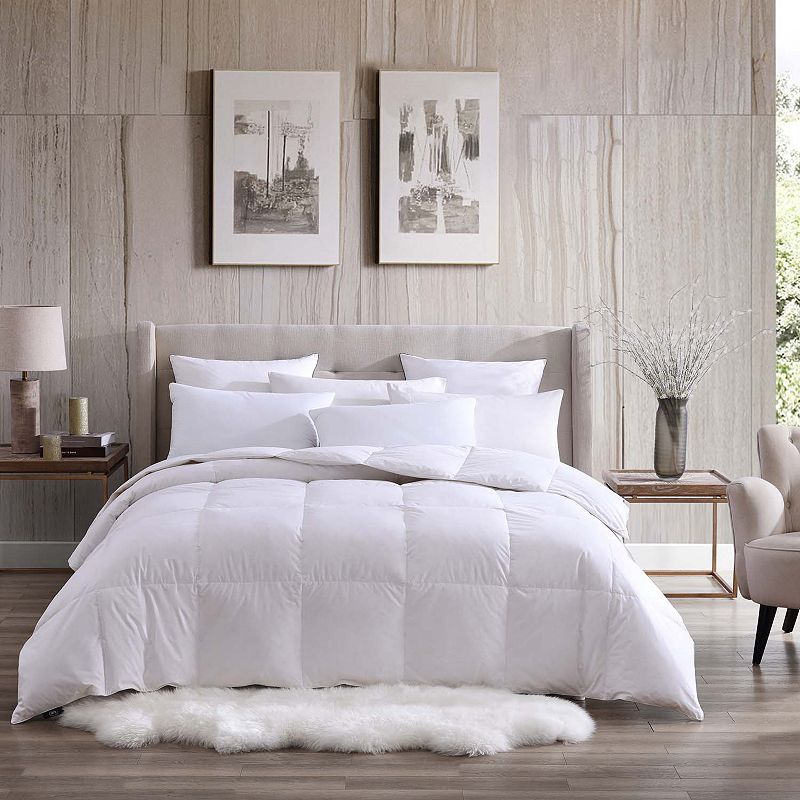 Serta HeiQ Cooling White Feather And Down All Season Comforter, Full/Queen