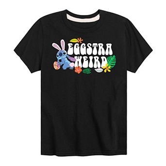 Disney's Lilo & Stitch Boys 8-20 Eggstra Weird Graphic Tee
