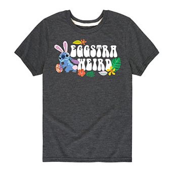 Disney's Lilo & Stitch Boys 8-20 Eggstra Weird Graphic Tee