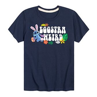 Disney's Lilo & Stitch Boys 8-20 Eggstra Weird Graphic Tee