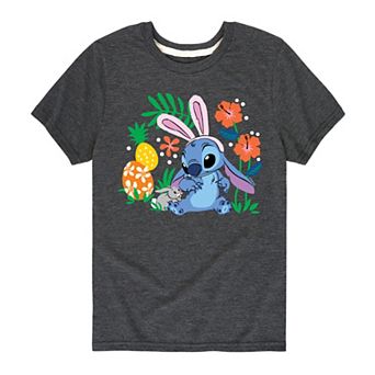 Disney's Lilo & Stitch Boys 8-20 Bunny Flowers Graphic Tee