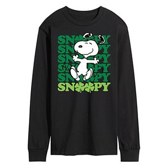 Men's Peanuts Snoopy Clover Dance Long Sleeve Tee