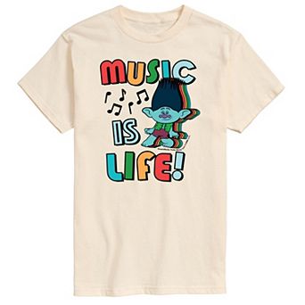 Men's Trolls Music Is Life Tee