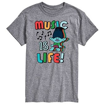 Men's Trolls Music Is Life Tee