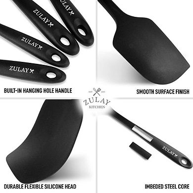 Zulay Kitchen Silicone Spatula Set - 4 Piece