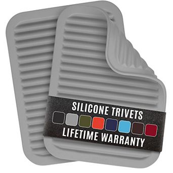 Zulay Kitchen Silicone Trivets For Hot Pots and Pans (2 pack)