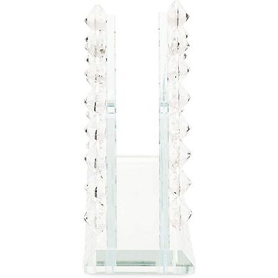 Crystal Napkin Holder for Housewarming Gift, Home Decor (8 x 2 x 4.4 In)
