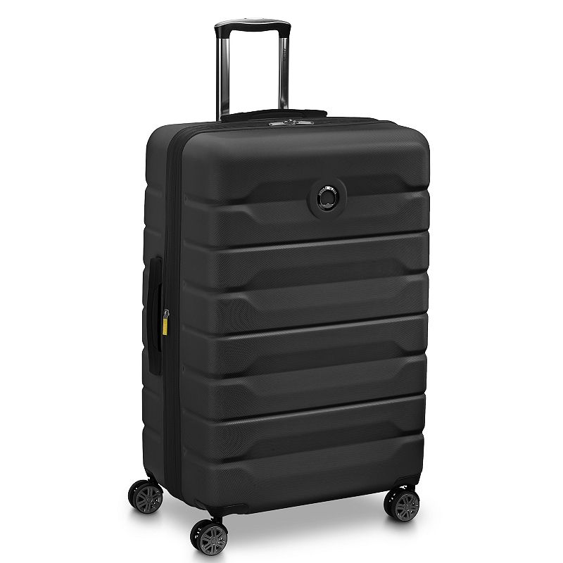 Delsey Air Armour Hardside Spinner Luggage, Black, 20 Carryon