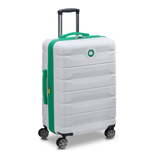 Delsey Air Armour Hardside Spinner Luggage - White Green (28 INCH)
