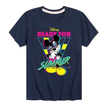 Disney's Mickey Mouse Boys 8-20 Ready For Summer Graphic Tee