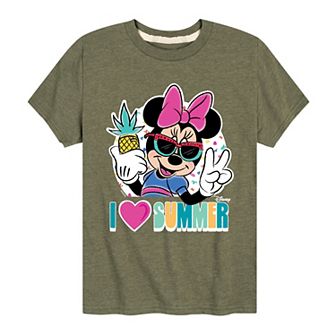 Disney's Minnie Mouse Boys 8-20 I Heart Summer Graphic Tee