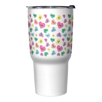 Candy Hearts Stainless Steel Travel Mug