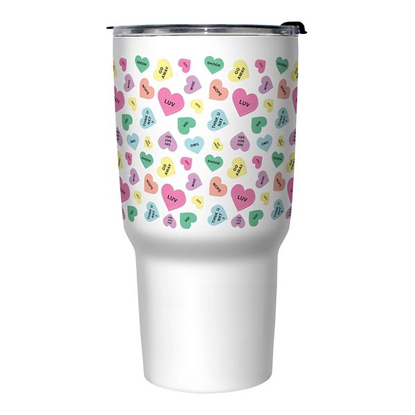 Candy Hearts Stainless Steel Travel Mug