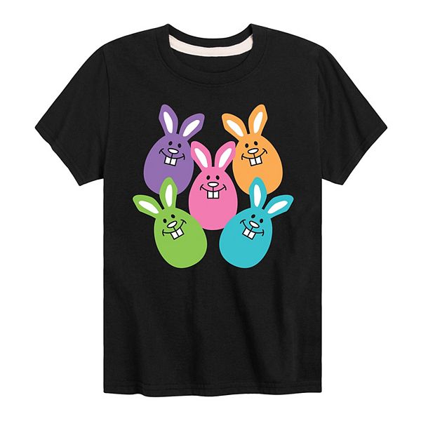 Boys 8-20 Colorful Bunny Easter Eggs Graphic Tee
