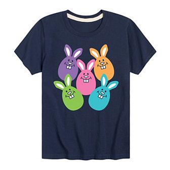 Boys 8-20 Colorful Bunny Easter Eggs Graphic Tee
