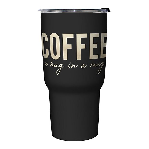 Hug in a Mug White Stainless Steel Travel Mug, 14 oz.