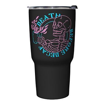 Death Before Decaf Stainless Steel Travel Mug
